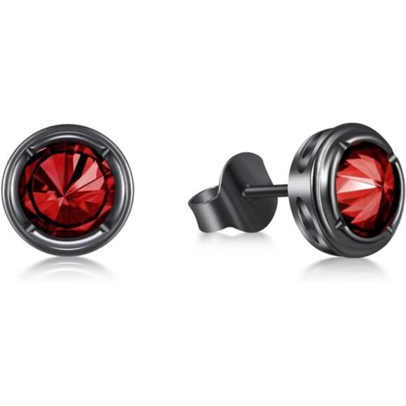 Black Onyx Studs. Mens Earrings. Black Earrings for Man  Black Earrings for Men Earrings Unisex Stud Earrings Men Trendy